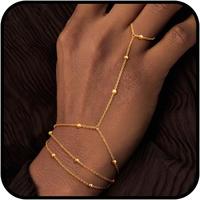 Tewiky Hand Chain Bracelet for Women, Finger Ring Bracelet Hand Chain, Dainty Adjustable Hand Bracelets for Women Non Tarnish...