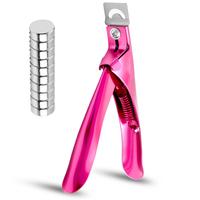 Acrylic Nail Clipper with Magnets Nail Tip Cutters with Length Measurement Manicure Nail Art Tool Stainless Steel Nail Clippe...