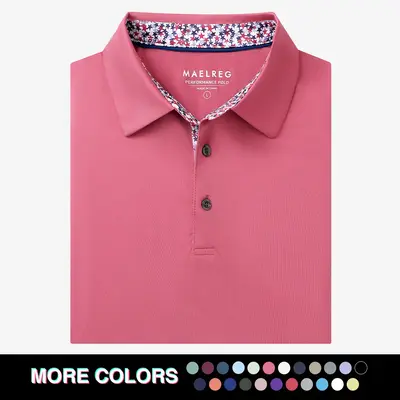 M MAELREG Mens Polo Shirts Short Casual Dry Fit Performance Designed Collared Golf Polo Shirts for Men Plus Size Men's Tops