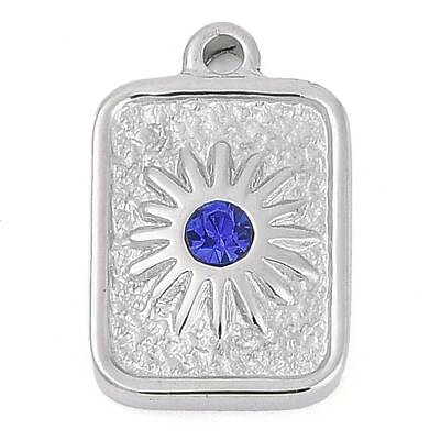 304 Stainless Steel Rhinestone Pendants