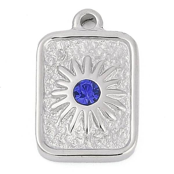 304 Stainless Steel Rhinestone Pendants
