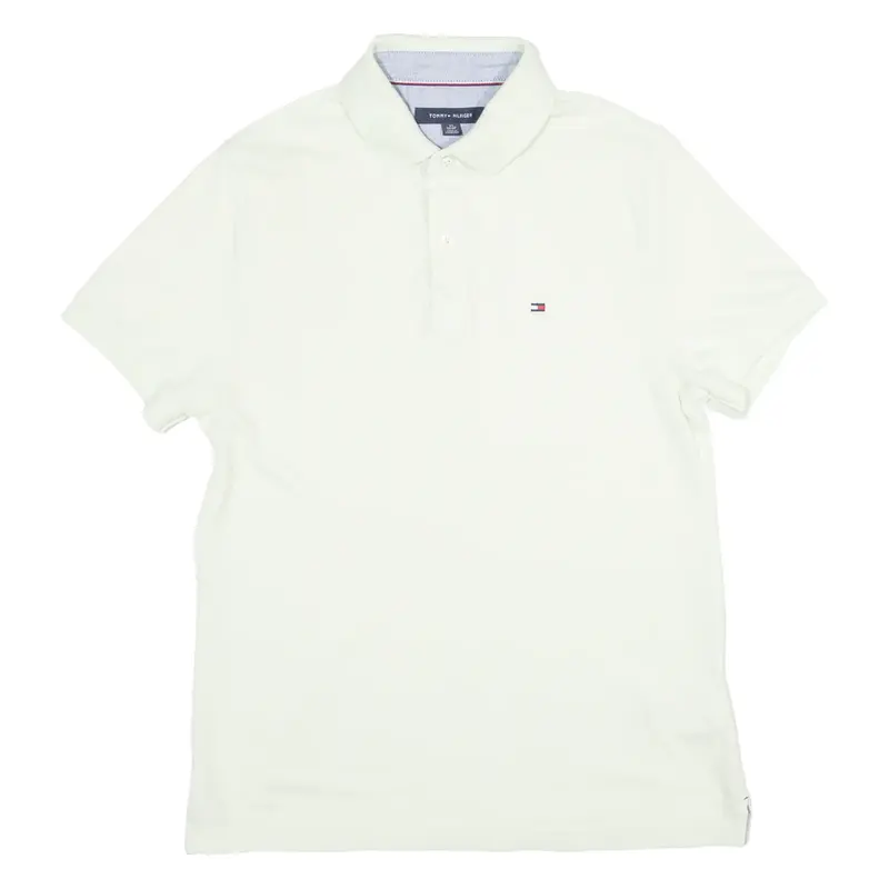 TOMMY HILFIGER Mens Polo Shirt Yellow XS