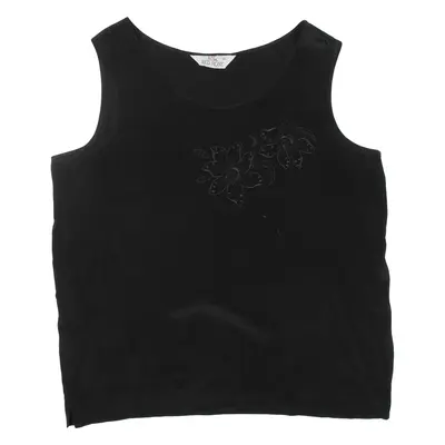 RED ROSE Womens Vest Black Sleeveless XL