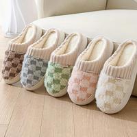 Cute and fluffy cotton Walking Shoes houseslippers swag,Cotton slippers for women, anti slip cashmere for warmth, monthly sli...