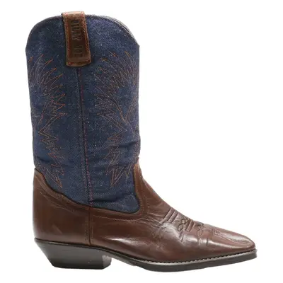 BILLY JOE Cowboy Boots Blue Synthetic Womens UK 5