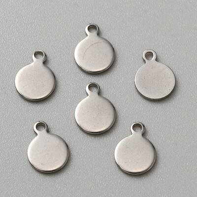 304 Stainless Steel Blank Charms