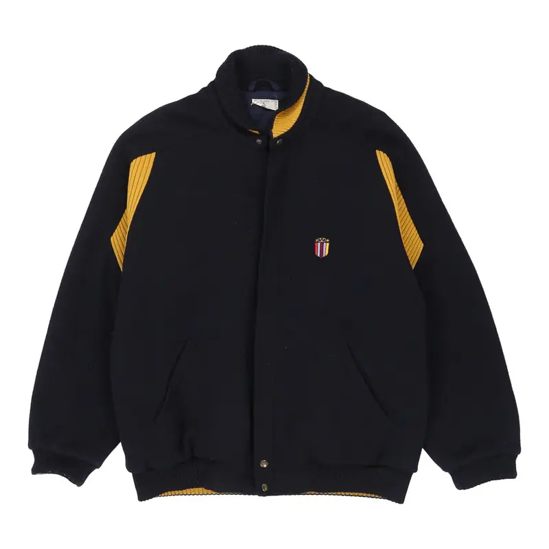 Valentino Embroidered Jacket - Large Navy Wool
