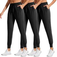 SHOWITTY 1/3 Pack Women's Plus Size Joggers with Pockets - Workout Comfy Sweatpants for Yoga Lounge