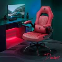 Dowinx Gaming Chair - Ergonomic Faux Leather with Breathable Mesh Backrest, Lumbar Support, Adjustable Swivel Task Chair with...