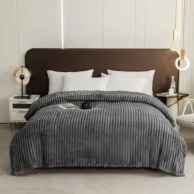 Solid Color Blanket, 1 Count Soft and Comfortable Air-conditioned Room Throw, Warm Nap Blanket for Home, Office, Outdoor Cam...