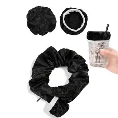 Elastic Non-slip Cup Cover, 2 Counts/set Fabric Anti-spill Drinking Covers, Reusable Cup Lid for Party