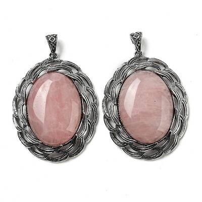 Natural Rose Quartz Big Pendants