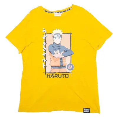 NARUTO SHIPPUDEN Mens T-Shirt Orange L