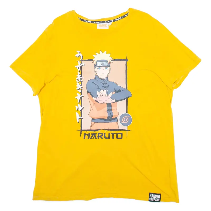 NARUTO SHIPPUDEN Mens T-Shirt Orange L