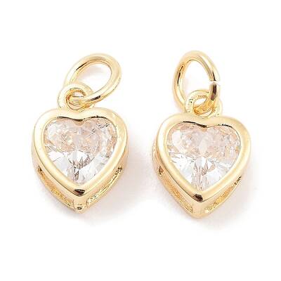 Brass Micro Pave Cubic Zirconia Pendants