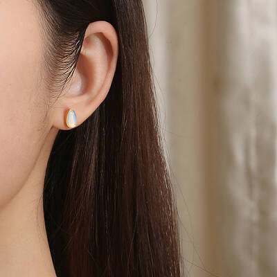 Opalite Teardrop Stud Earrings