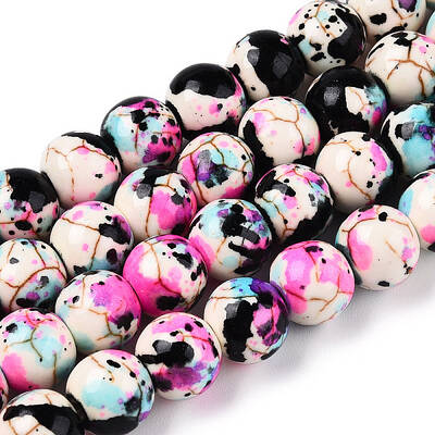 Synthetic Turquoise Dyed Beads Strands