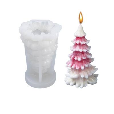 3D Christmas Tree DIY Candle Silicone Molds