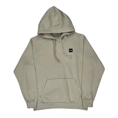 Loose Fit Under Armour Hoodie - Large Beige Cotton Blend