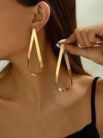 1 Pair Exaggerated Water Drop Shaped Dangle Earrings, Fashionable Minimalist Earrings for Women, Classic Fashion Jewelry Acce...