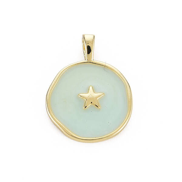 Brass Enamel Pendants