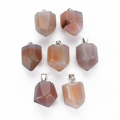 Natural Pink Agate Pendants