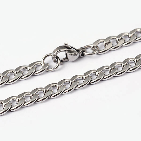 Tarnish Resistant 304 Stainless Steel Curb Chain Necklaces
