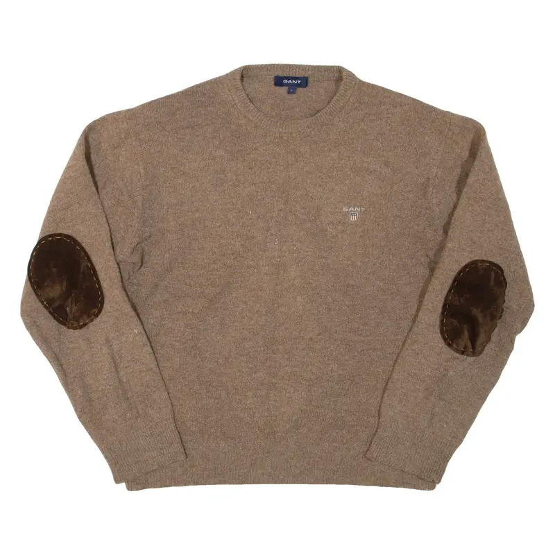 GANT Womens Jumper Brown Tight Knit Wool L