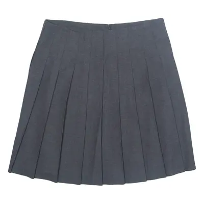 TRUTEX Womens Pleated Skirt Grey Short M