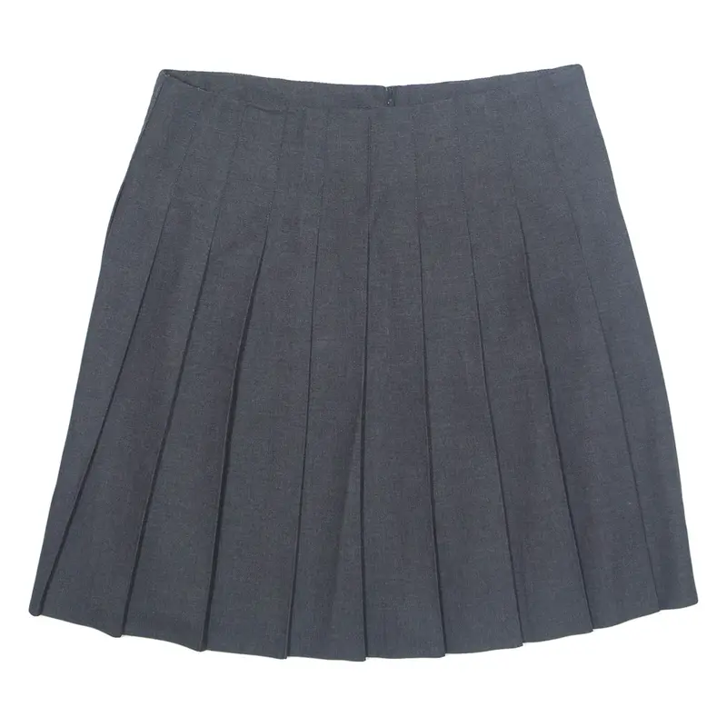 TRUTEX Womens Pleated Skirt Grey Short M