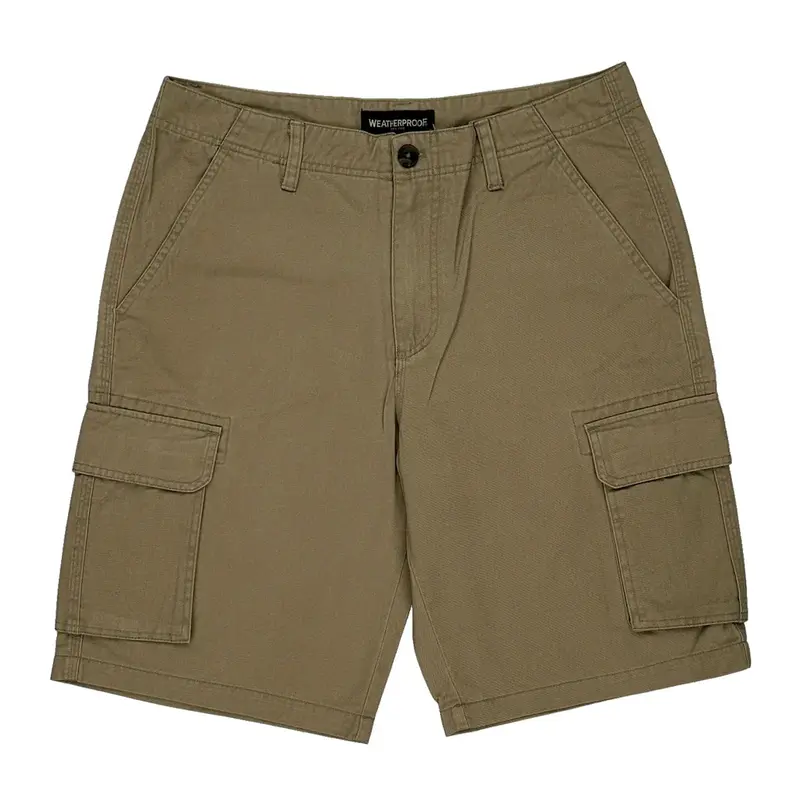 Weatherproof Cargo Shorts - 34? Waist Khaki Cotton Blend