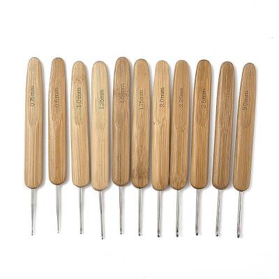 11Pcs Iron Crochet Hooks