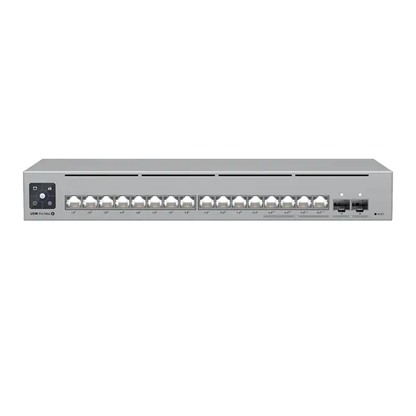 USW-PRO-MAX-16-POE Ubiquiti 16-Ports Layer 3 Etherlighting Switch with 2.5GbE PoE++ Output and Versatile Mounting Options