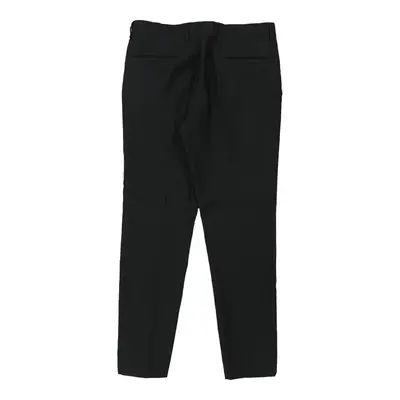 Versace Pinstripe Trousers - 32W 30L Grey Wool Blend