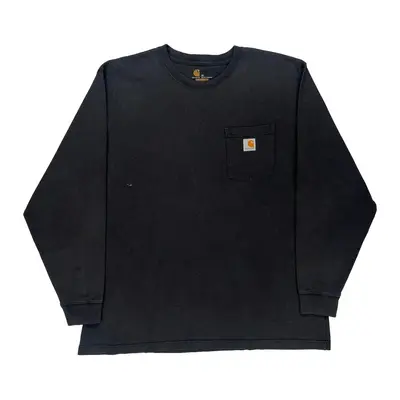 Carhartt Long Sleeve T-Shirt - XL Black Cotton