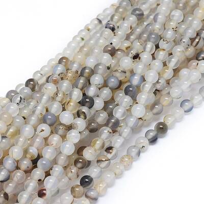 Natural Dendritic Agate Beads Strands