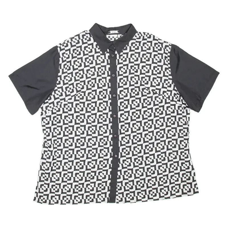 CAVALLI MARIA Womens Shirt Black Check XL