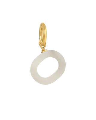 MOP Letter Charm | Metal Color: Gold | Letter: O
