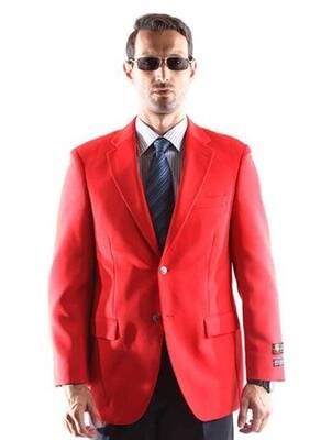 Big And Tall & Extra Long Sizes Mens Blazer With Brass Buttons