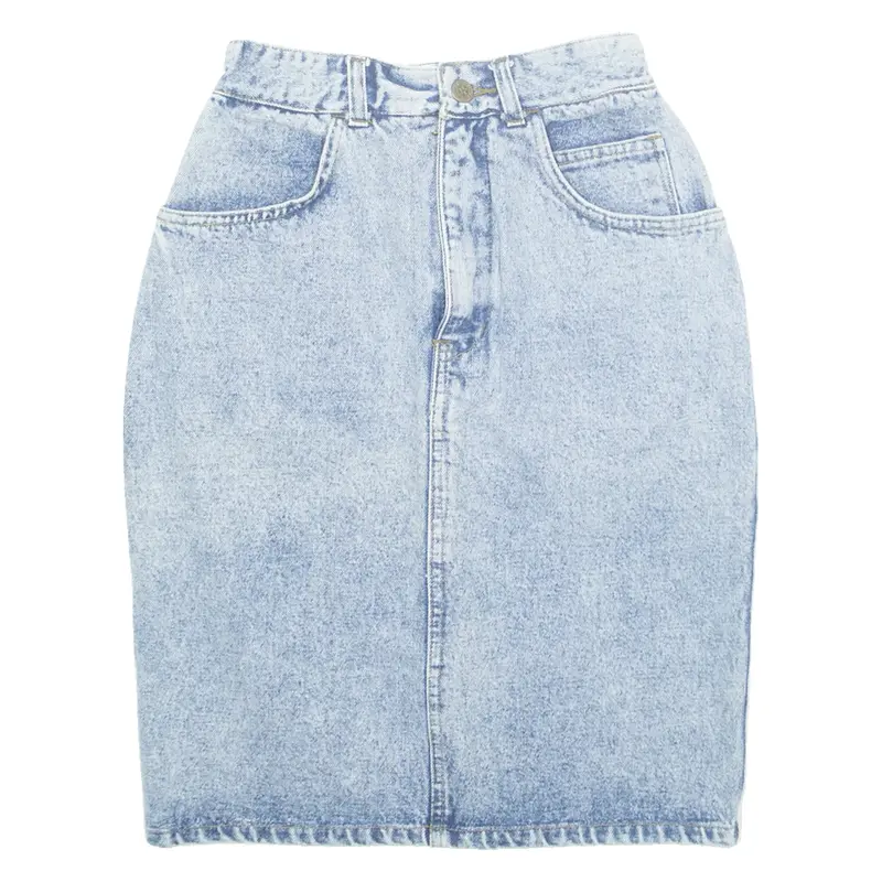 STEFANIE STYLE Womens Straight Skirt Blue Knee Length Denim XXS