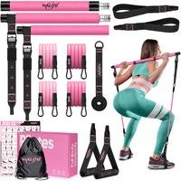 Pilates Bar Kit with Resistance Bands, Multifunctional Pilates Bar for Women & Men with Heavy-Duty Metal Adjustment Buckle, P...