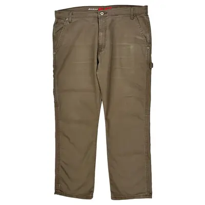 Flex Dickies Carpenter Trousers - 36″ Waist Brown Cotton Blend