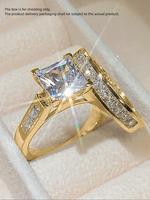 Elegant Artificial Zircon Decorated Ring, Fashion Accessories for Women, Trendy All-match & Exquisite Jewelry for Birthday Gi...