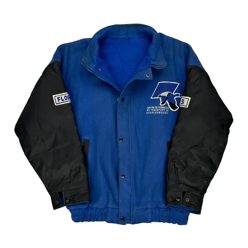 Centre De Formation En Transport De Charlesbourg Unbranded Varsity Jacket - XL Black Cotton Blend