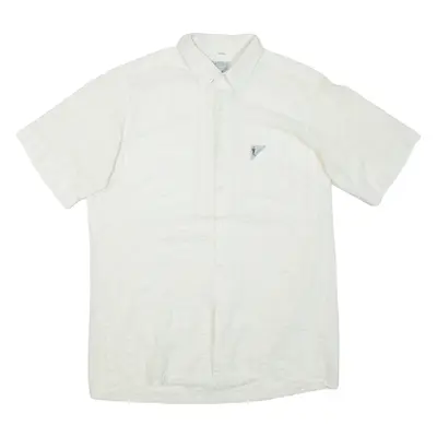 GATSBY Mens Plain Shirt Cream XL