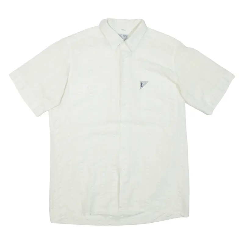 GATSBY Mens Plain Shirt Cream XL