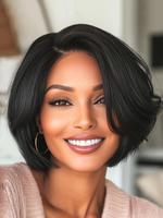 10 Inch Short Bob Wigs for Women, Gorgeous Fluffy Wigs, Heat Resistant Fiber Synthetic Wigs for Party, Daily Use