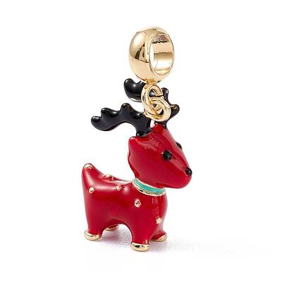 Brass Enamel European Dangle Charms
