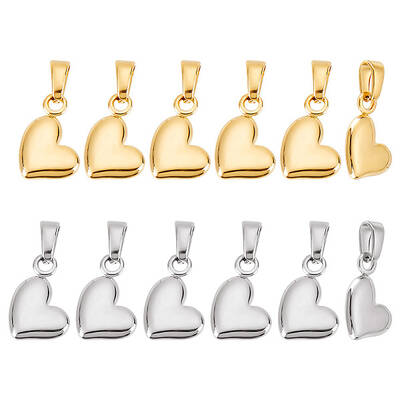 12Pcs 2 Colors 304 Stainless Steel Charms