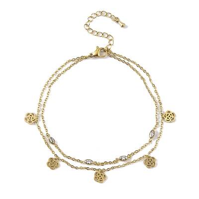 Ion Plating(IP) 304 Stainless Steel Chains Anklet